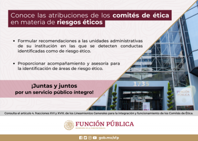 Conoce las atribuciones de los comités de ética en materia de riesgos éticos (Sept 23)